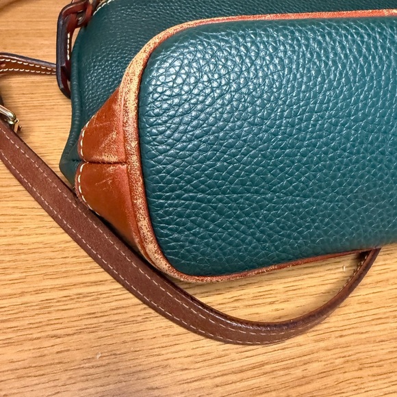 Dooney & Bourke Pebble Grain Small Tassel Crossbody – Green & Brown – $228 MSRP - Picture 4 of 9
